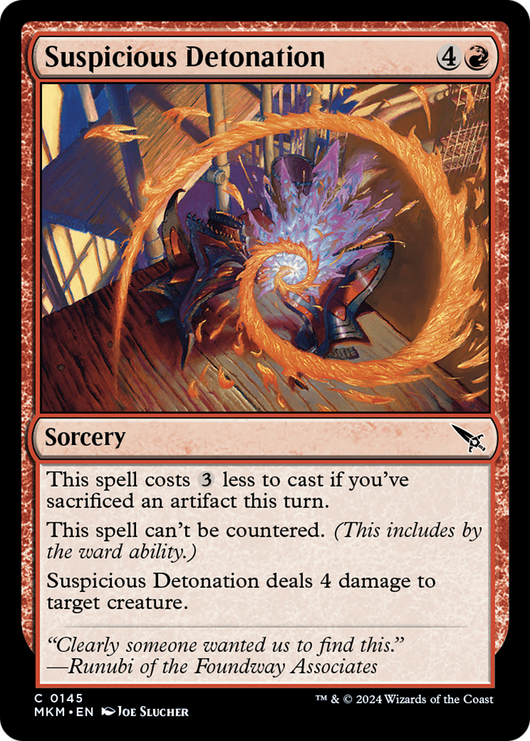 Suspicious Detonation (MKM-145) [Murders at Karlov Manor] Foil
