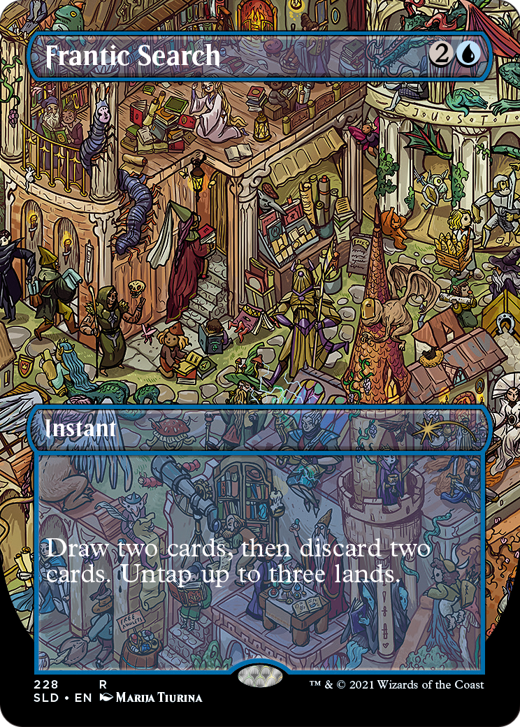 Frantic Search (SLD-228) (Borderless) [Secret Lair Drop]
