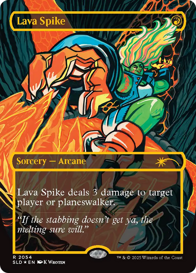 Lava Spike (SLD-2054) [Secret Lair Drop] (Borderless) Foil