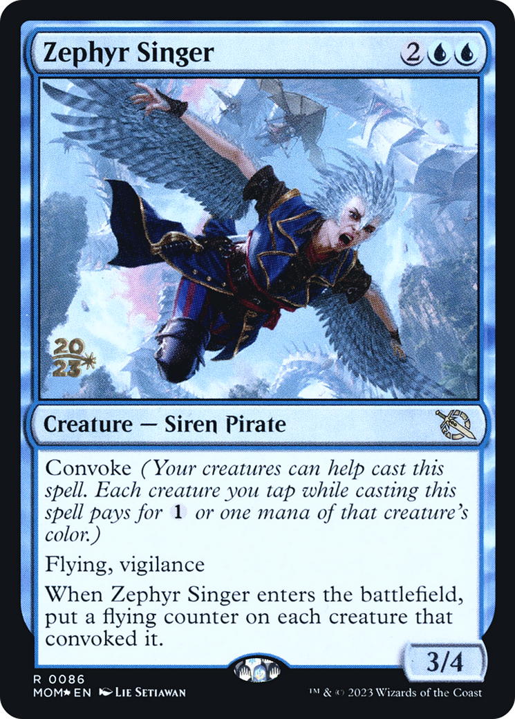 Zephyr Singer (PRE-86S) [March of the Machine Promos] Foil