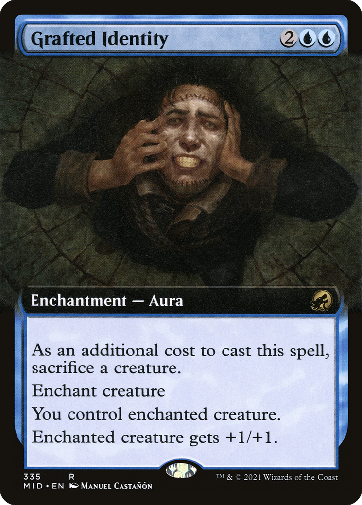 Grafted Identity (MID-335) [Innistrad: Midnight Hunt]: (Extended Art) Foil