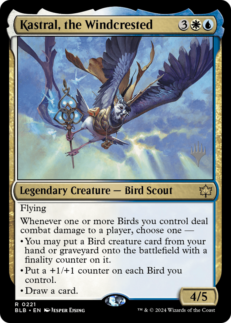 Kastral, the Windcrested (PPBLB-221P) [Bloomburrow Promos]