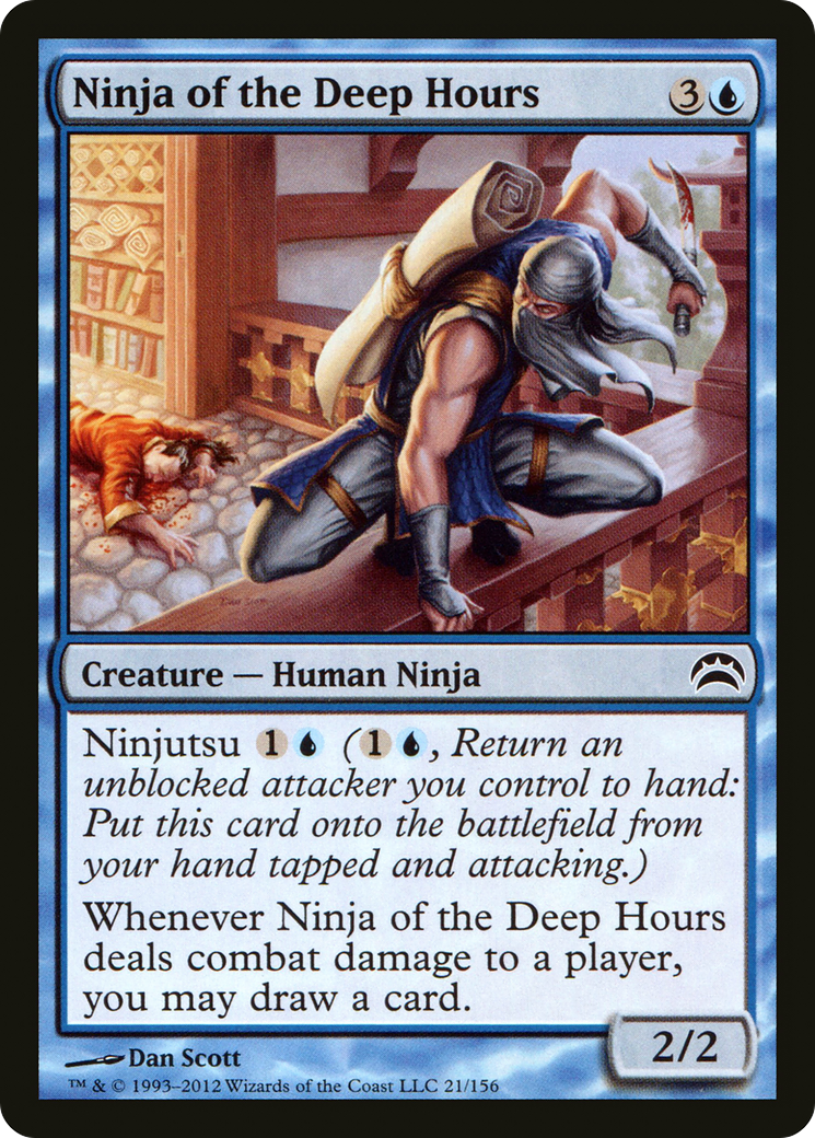 Ninja of the Deep Hours (PC2-021) [Planechase 2012] Foil