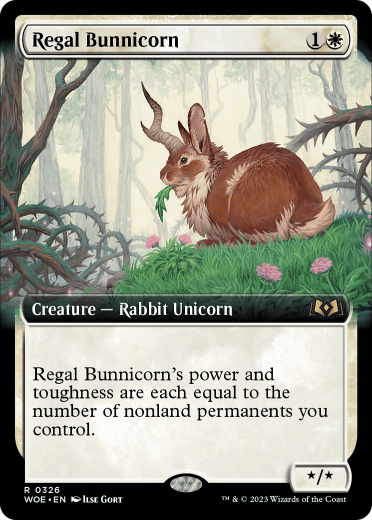 Regal Bunnicorn (WOE-326) [Wilds of Eldraine]: (Extended Art)