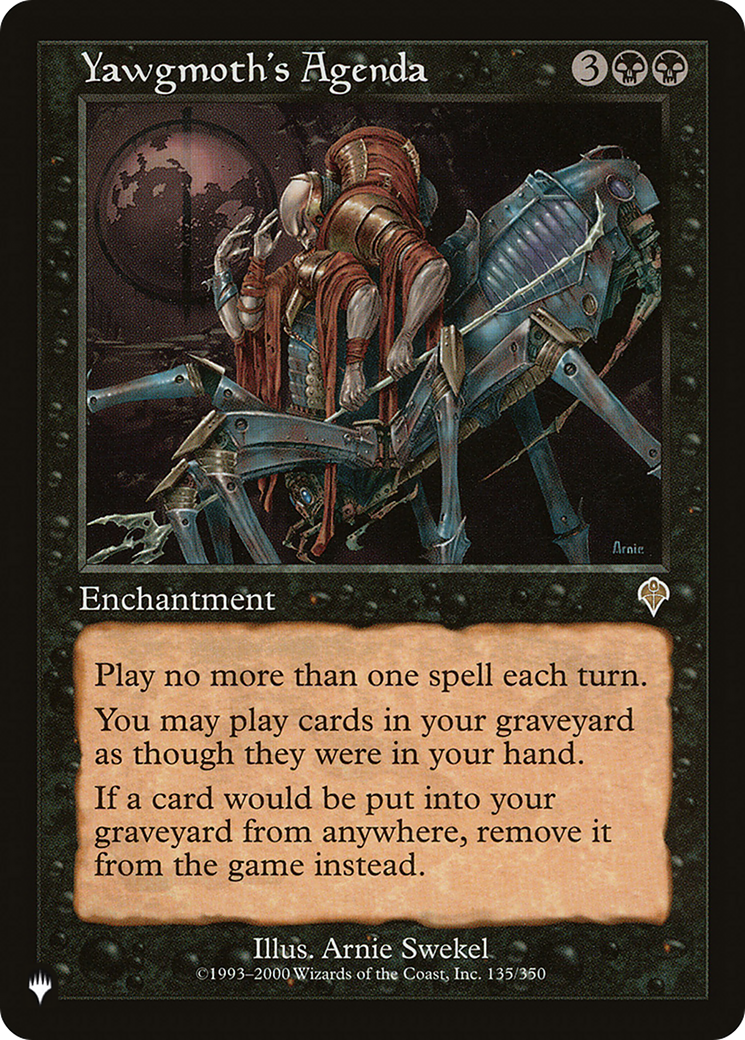 Yawgmoth's Agenda (LIST-INV-135) [The List]