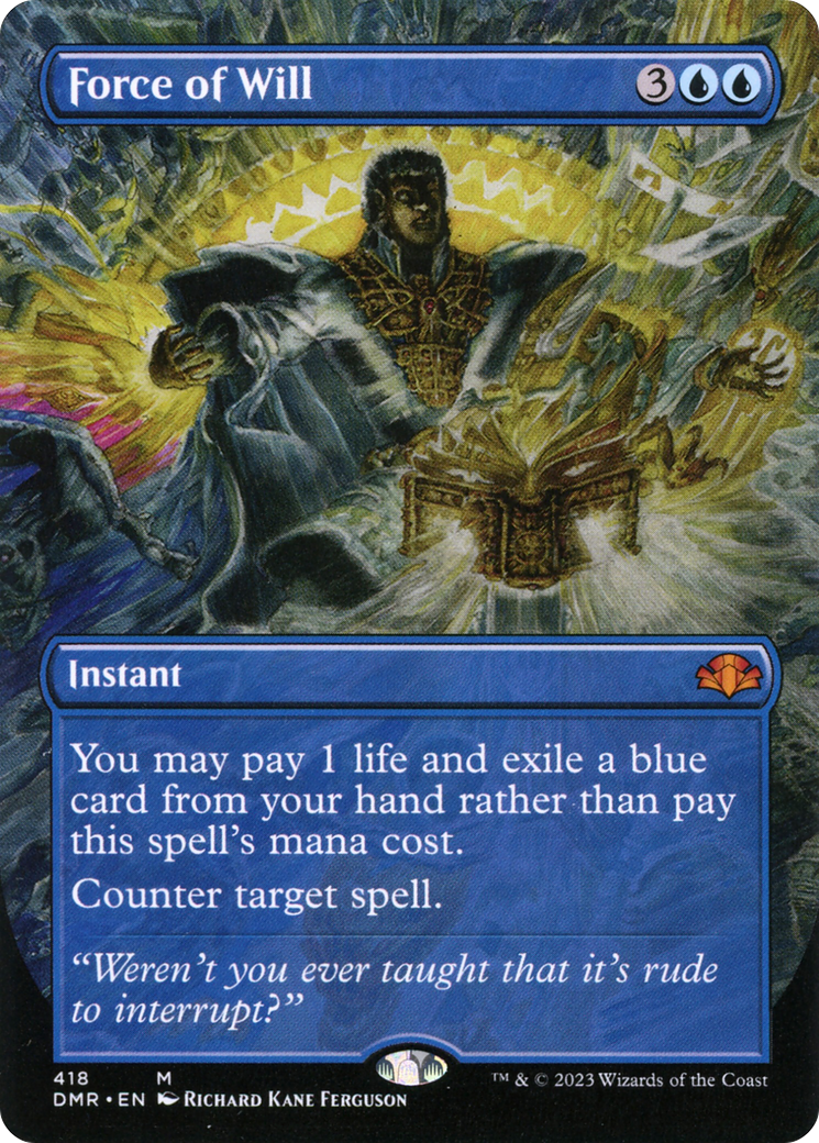 Force of Will (Borderless) (DMR-418) [Dominaria Remastered]