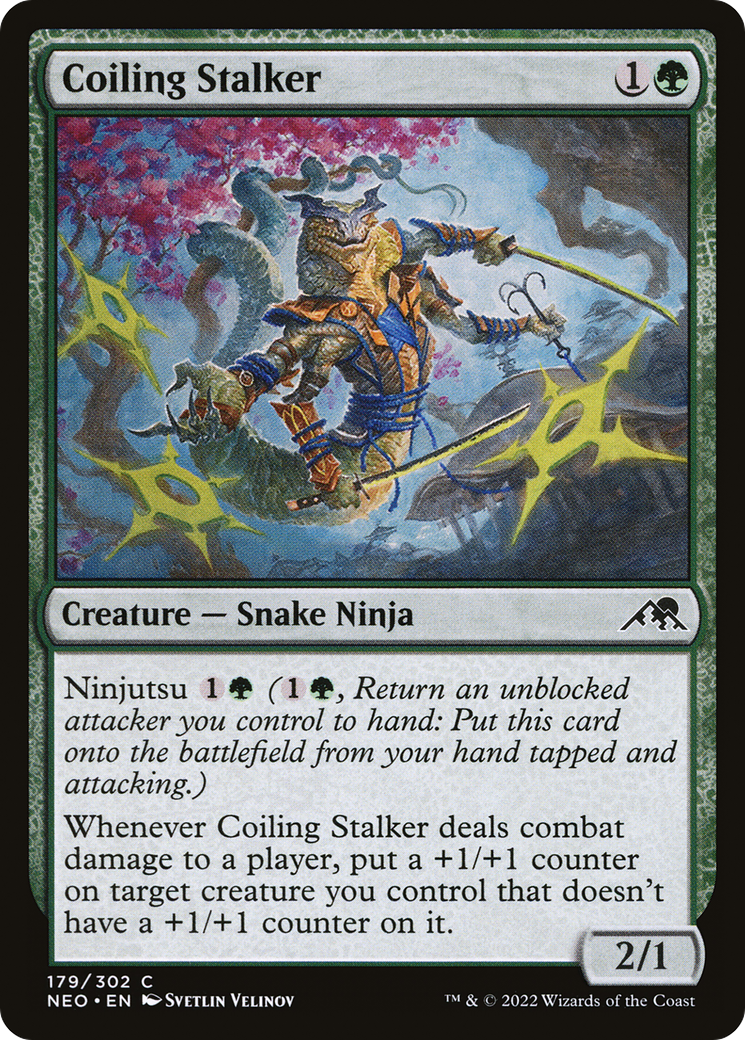 Coiling Stalker (NEO-179) [Kamigawa: Neon Dynasty]