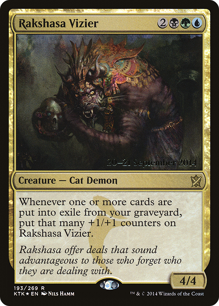 Rakshasa Vizier (PRE-193S) [Khans of Tarkir Promos] Foil