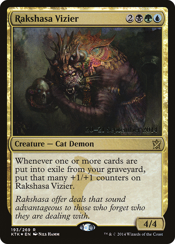 Rakshasa Vizier (PRE-193S) [Khans of Tarkir Promos] Foil