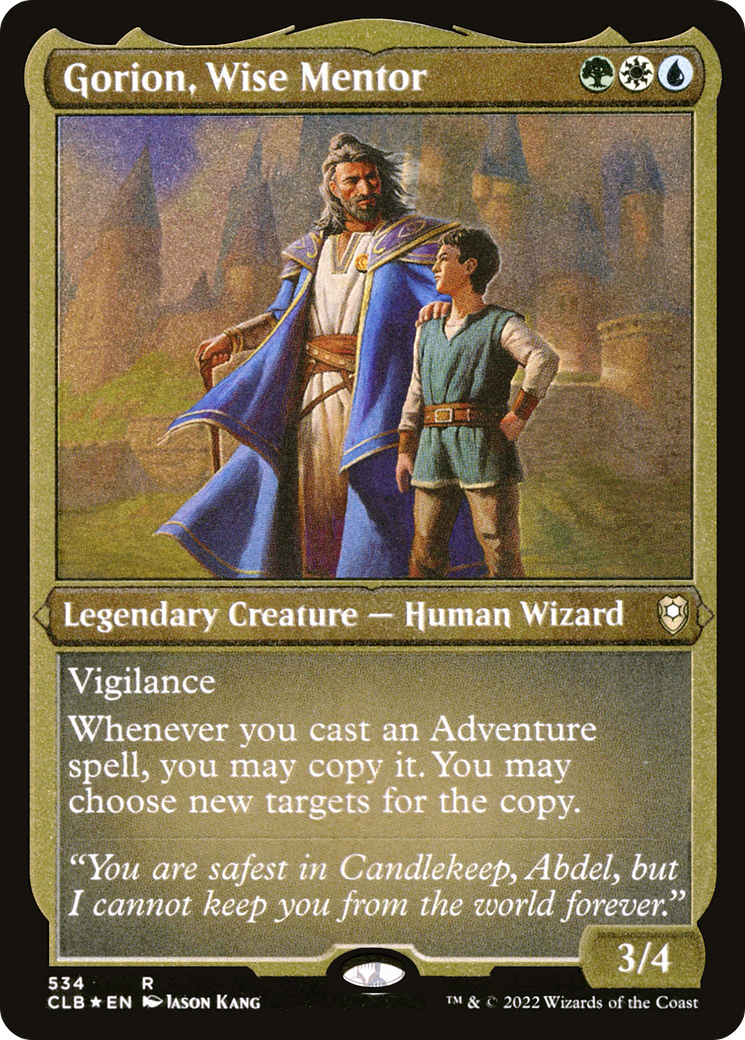 Gorion, Wise Mentor (CLB-534) [Commander Legends: Battle for Baldur's Gate] Etched Foil