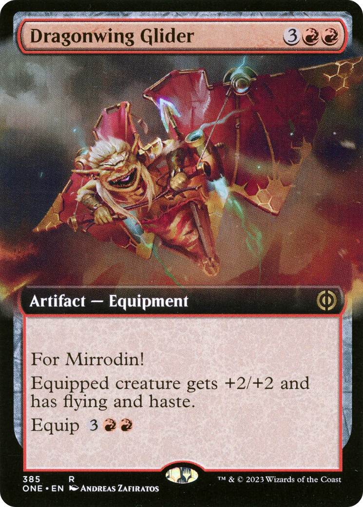 Dragonwing Glider (ONE-385) [Phyrexia: All Will Be One]: (Extended Art)