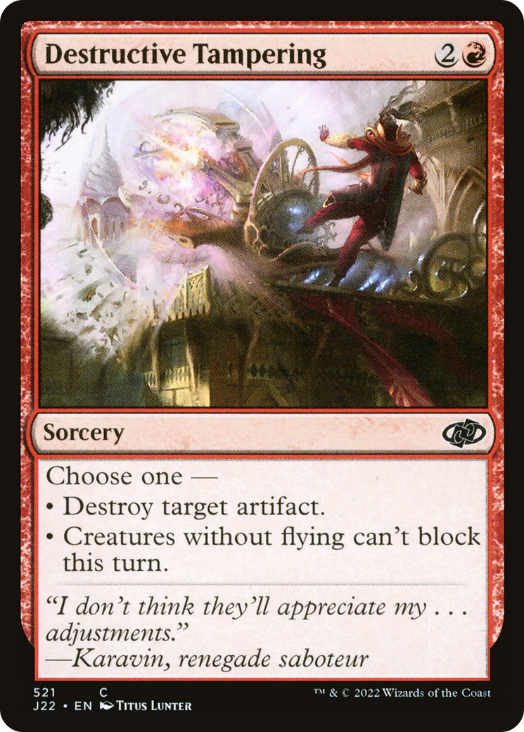 Destructive Tampering (J22-521) [Jumpstart 2022]