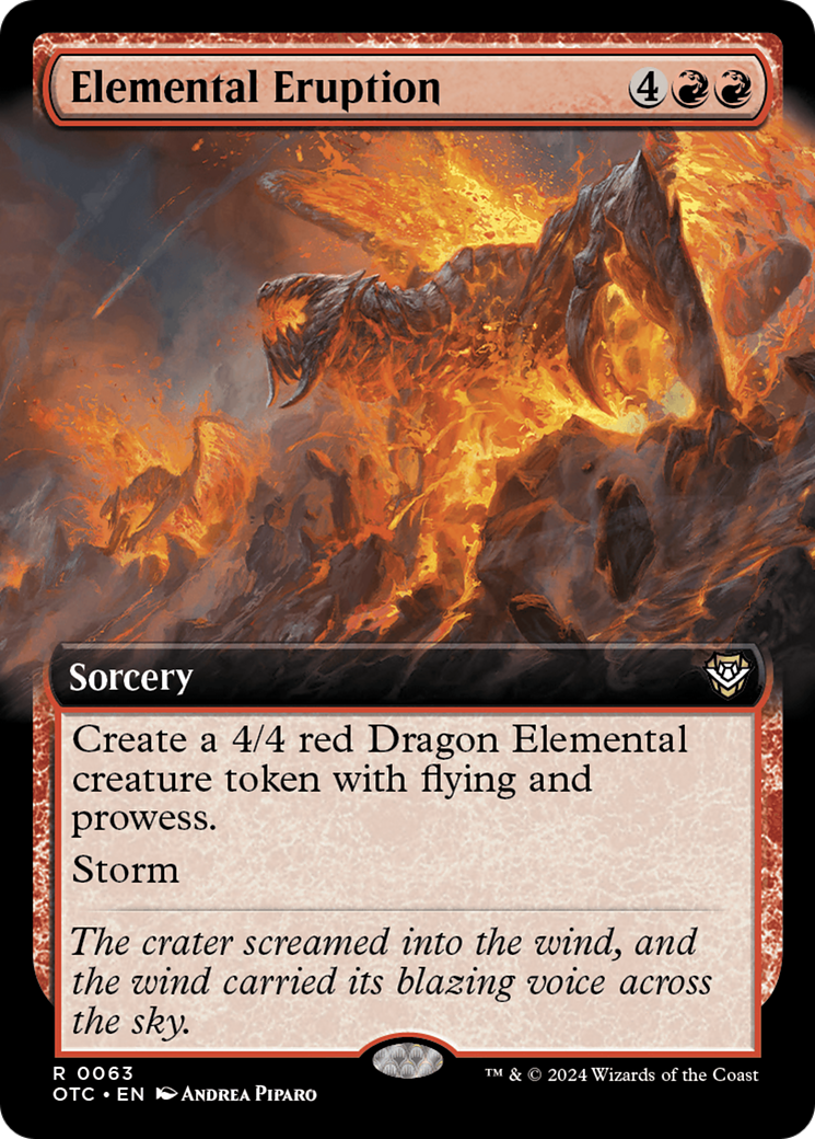 Elemental Eruption (OTC-063) [Outlaws of Thunder Junction Commander]: (Extended Art) Foil
