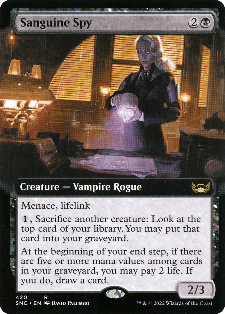 Sanguine Spy (SNC-420) [Streets of New Capenna]: (Extended Art)
