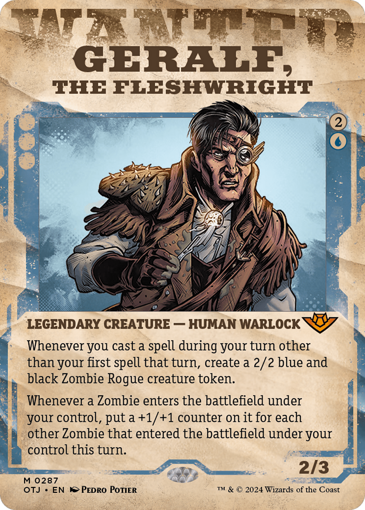 Geralf, the Fleshwright (OTJ-287) [Outlaws of Thunder Junction]: (Showcase) (Borderless)