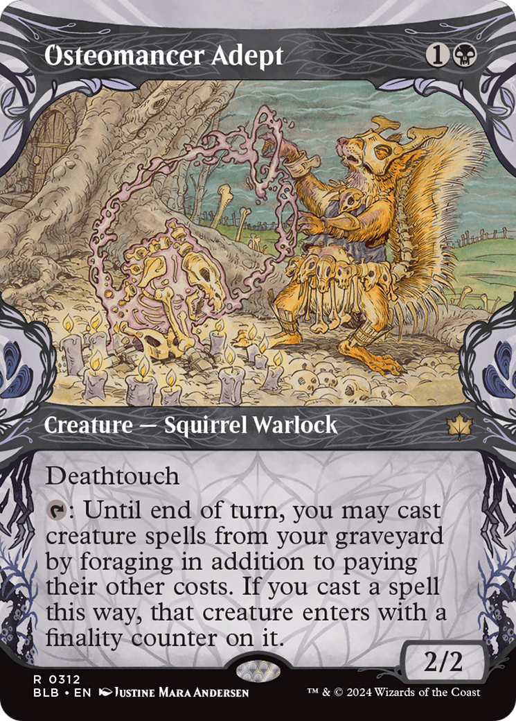 Osteomancer Adept (BLB-312) [Bloomburrow]: (Showcase) (Borderless) Foil