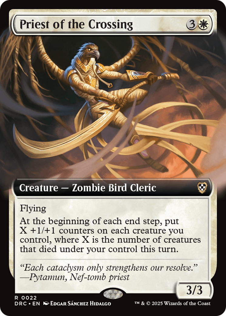 Priest of the Crossing (DRC-022) [Commander: Aetherdrift]: (Extended Art)