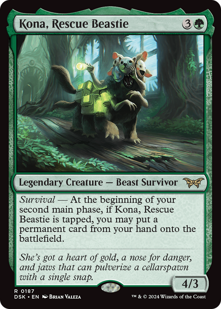 Kona, Rescue Beastie (DSK-187) [Duskmourn: House of Horror] Foil