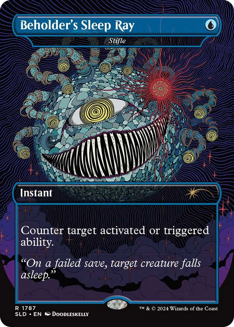 Stifle (SLD-1787) [Secret Lair Drop] / Beholder's Sleep Ray (Borderless)