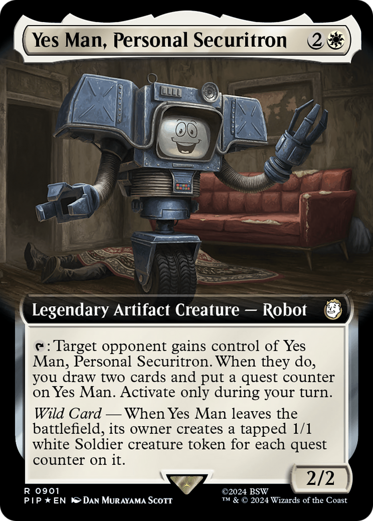 Yes Man, Personal Securitron (PIP-901) [Fallout]: (Extended Art) Foil