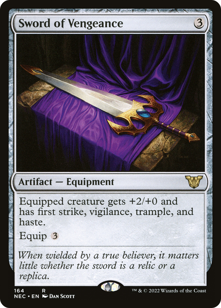 Sword of Vengeance (NEC-164) [Neon Dynasty Commander]