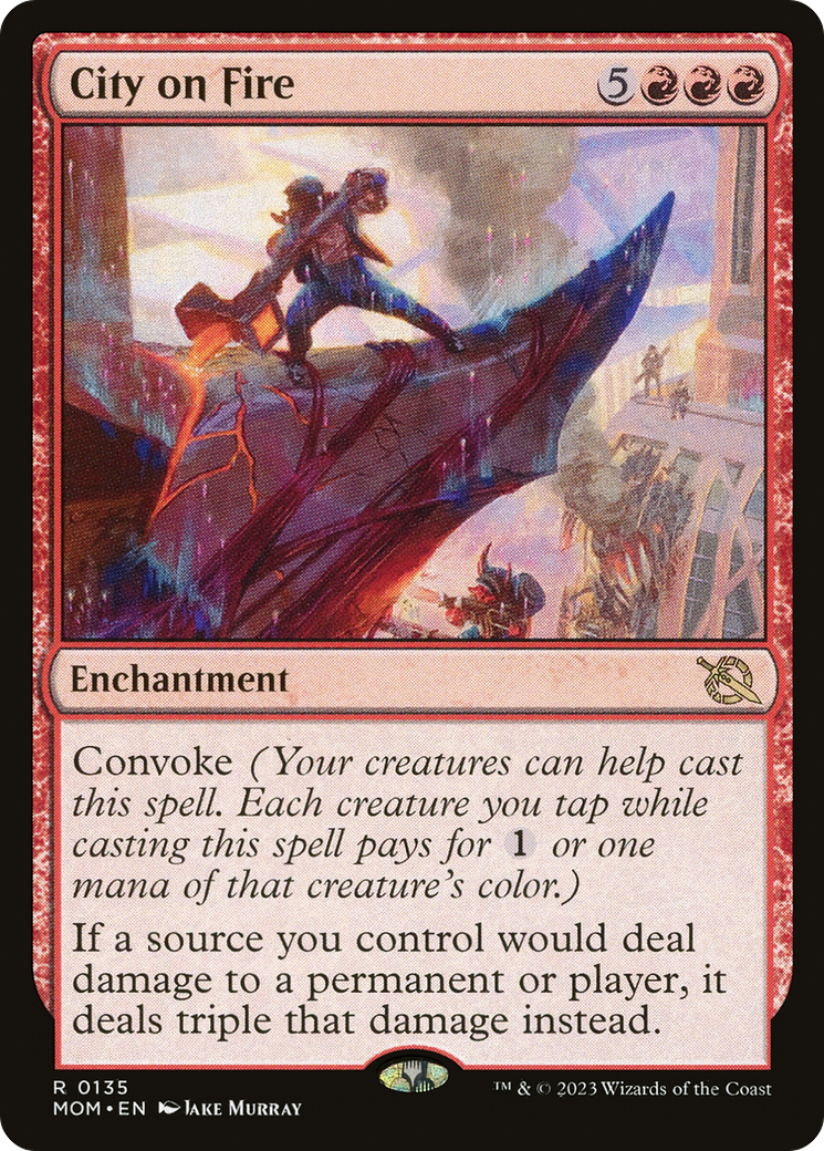 City on Fire (MOM-135) [March of the Machine] Foil
