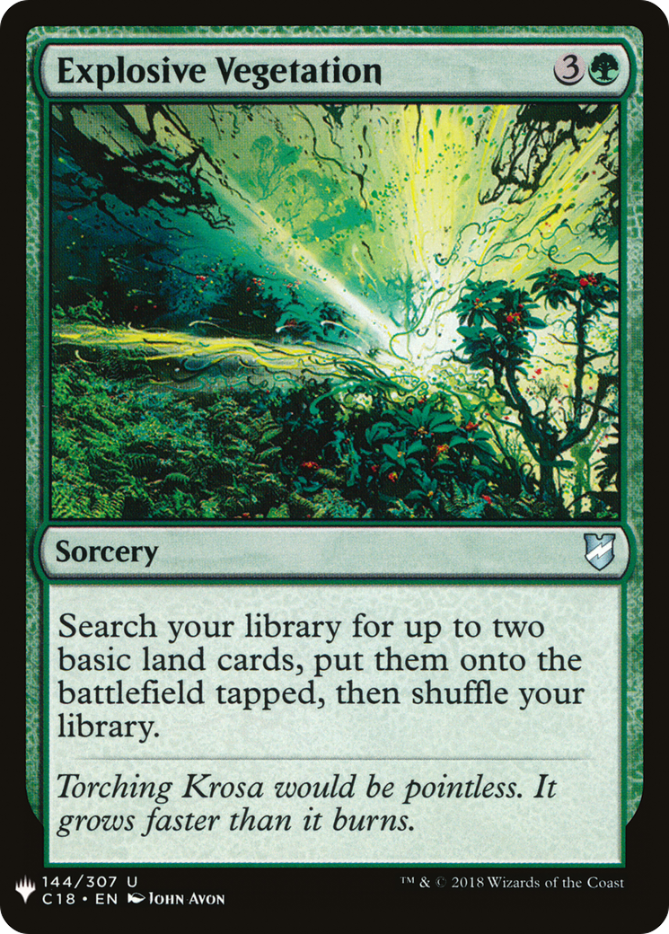 Explosive Vegetation (LIST-C18-144) [The List]