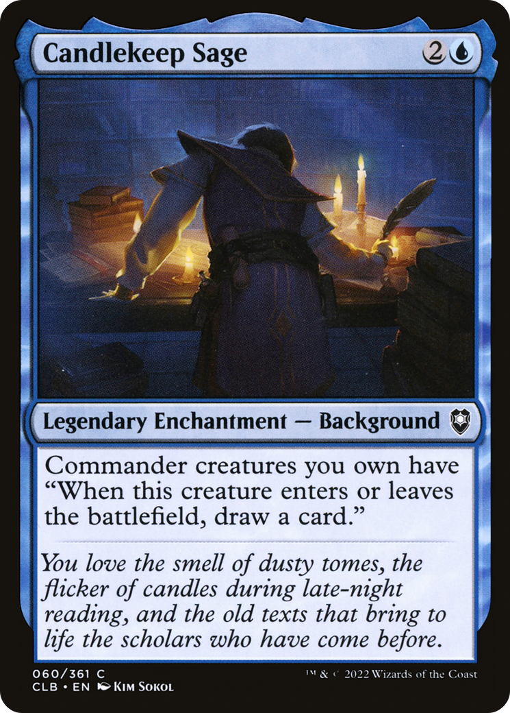 Candlekeep Sage (CLB-060) [Commander Legends: Battle for Baldur's Gate] Foil