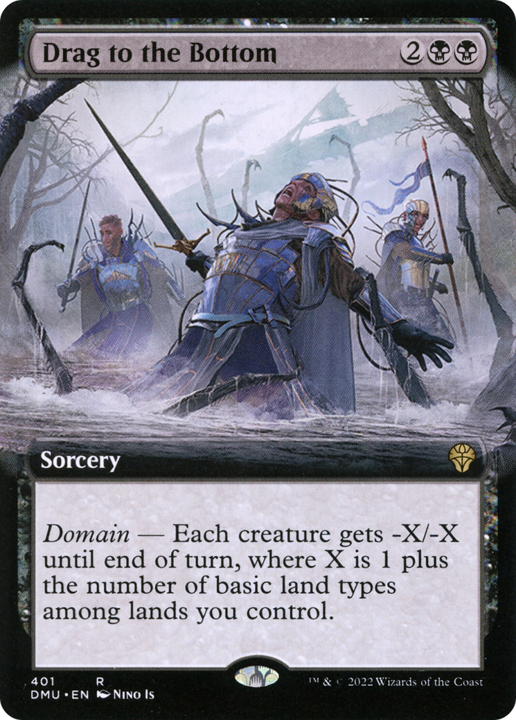 Drag to the Bottom (Extended Art) (DMU-401) [Dominaria United]