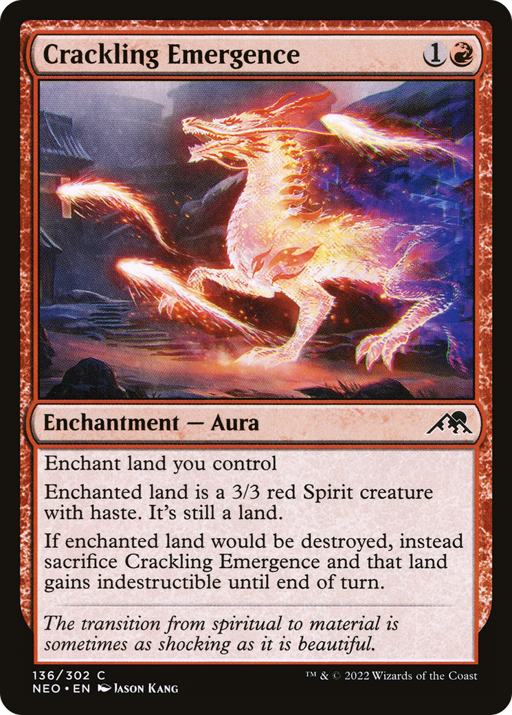 Crackling Emergence (NEO-136) [Kamigawa: Neon Dynasty] Foil