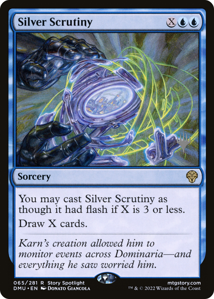 Silver Scrutiny (PPDMU-065) [Promo Pack: Dominaria United Promos]