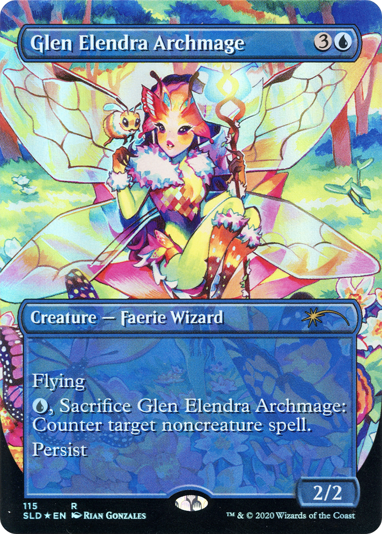 Glen Elendra Archmage (SLD-115) (Borderless) [Secret Lair Drop] Foil