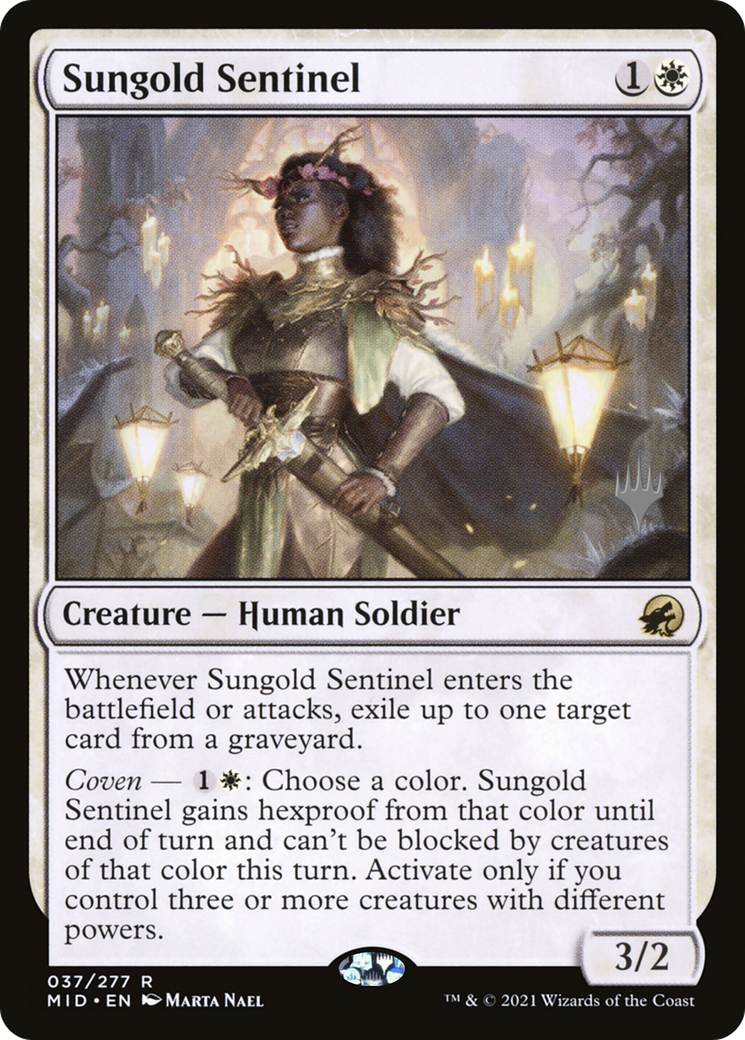 Sungold Sentinel (PPMID-37P) [Promo Pack: Innistrad: Midnight Hunt Promos]