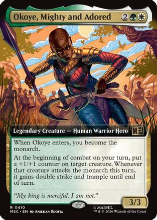 Okoye, Mighty and Adored (Extended Art) (MSC-410) [Commander: Marvel Super Heroes]