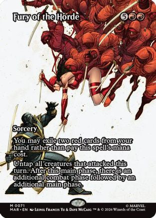 Fury of the Horde (Borderless) (MAR-071) [Marvel Universe Eternal-Legal] Foil