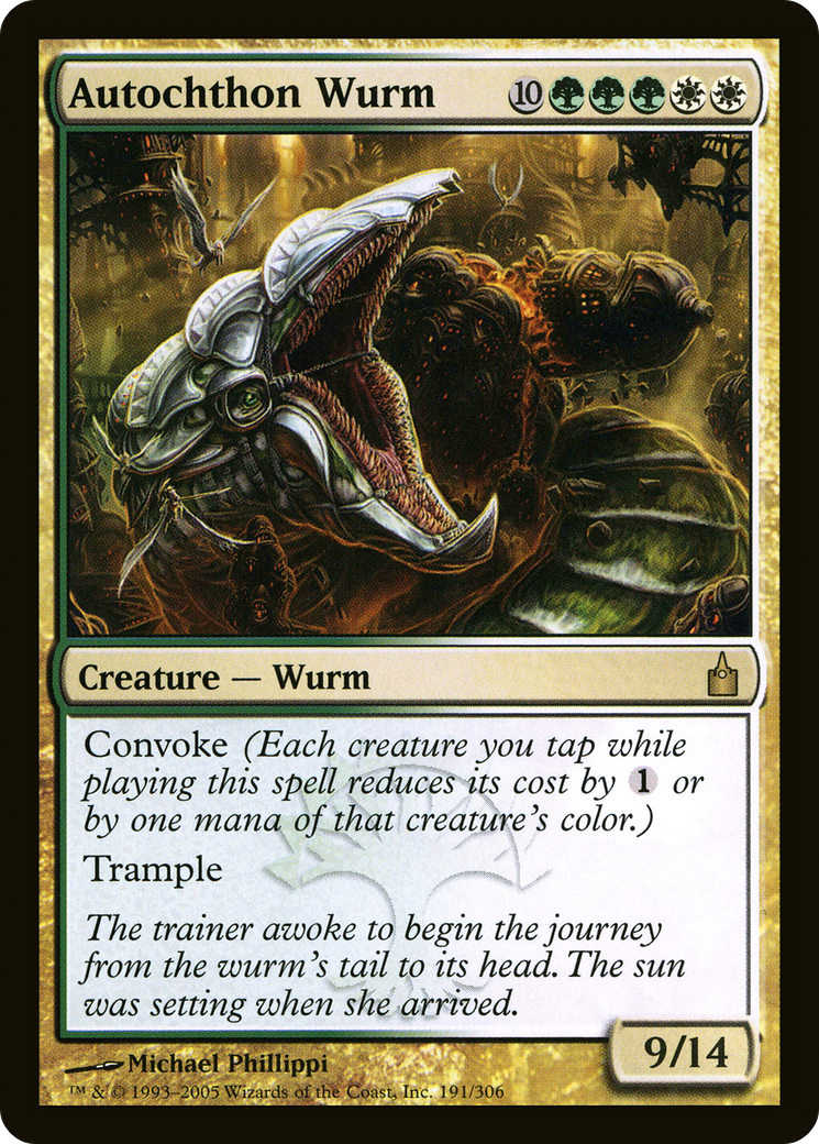 Autochthon Wurm (RAV-191) [Ravnica: City of Guilds] Foil