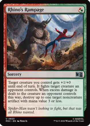 Rhino's Rampage (MSC-823) [Commander: Marvel Super Heroes] Foil