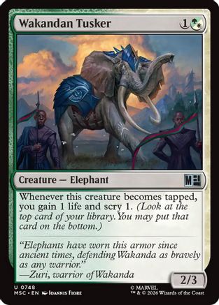 Wakandan Tusker (MSC-748) [Commander: Marvel Super Heroes]