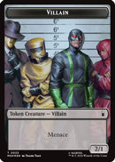 Villain (0025) // Robot Villain (0026) Double-Sided Token (Surge Foil) (MSH-25 // 26) [Marvel Super Heroes] Foil