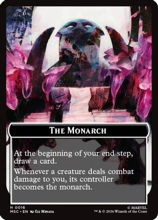 The Monarch (016) // Vibranium (015) Double-Sided Token (MSC-16 // 15) [Commander: Marvel Super Heroes]