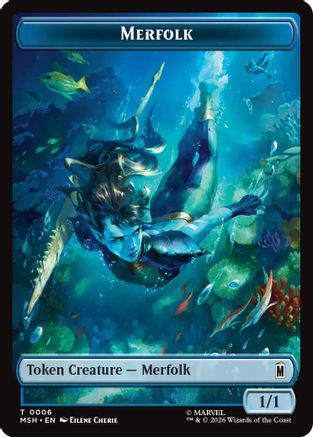 Merfolk // Doombot Double-Sided Token (MSH-006/018) [Marvel Super Heroes]