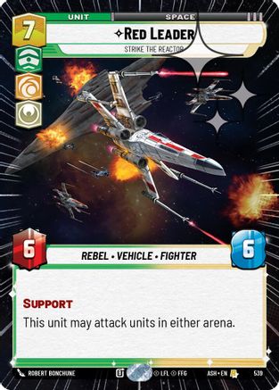 Red Leader - Strike the Reactor (Hyperspace Foil) (539) [Ashes of the Empire] Foil
