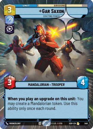 Gar Saxon - Coveting Power (Hyperspace Foil) (549) [Ashes of the Empire] Foil