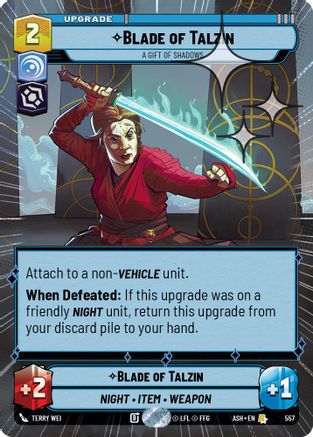 Blade of Talzin - A Gift of Shadows (Hyperspace Foil) (557) [Ashes of the Empire] Foil