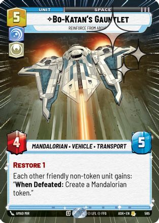 Bo-Katan's Gauntlet - Reinforce from Above (Hyperspace Foil) (565) [Ashes of the Empire] Foil