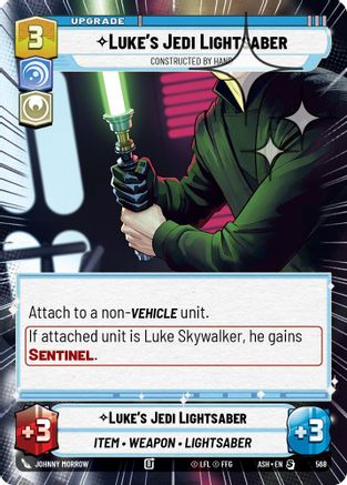 Luke's Jedi Lightsaber - Constructed by Hand (Hyperspace Foil) (568) [Ashes of the Empire] Foil