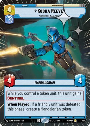 Koska Reeves - Warrior of Mandalore (Hyperspace Foil) (581) [Ashes of the Empire] Foil