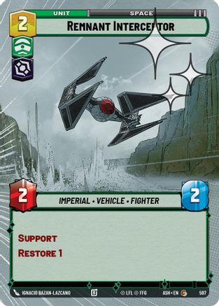 Remnant Interceptor (Hyperspace Foil) (597) [Ashes of the Empire] Foil