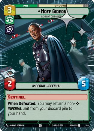 Moff Gideon - Remnant Commander (Hyperspace Foil) (599) [Ashes of the Empire] Foil