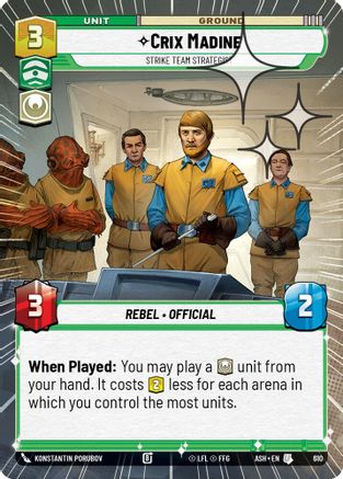 Crix Madine - Strike Team Strategist (Hyperspace Foil) (610) [Ashes of the Empire] Foil